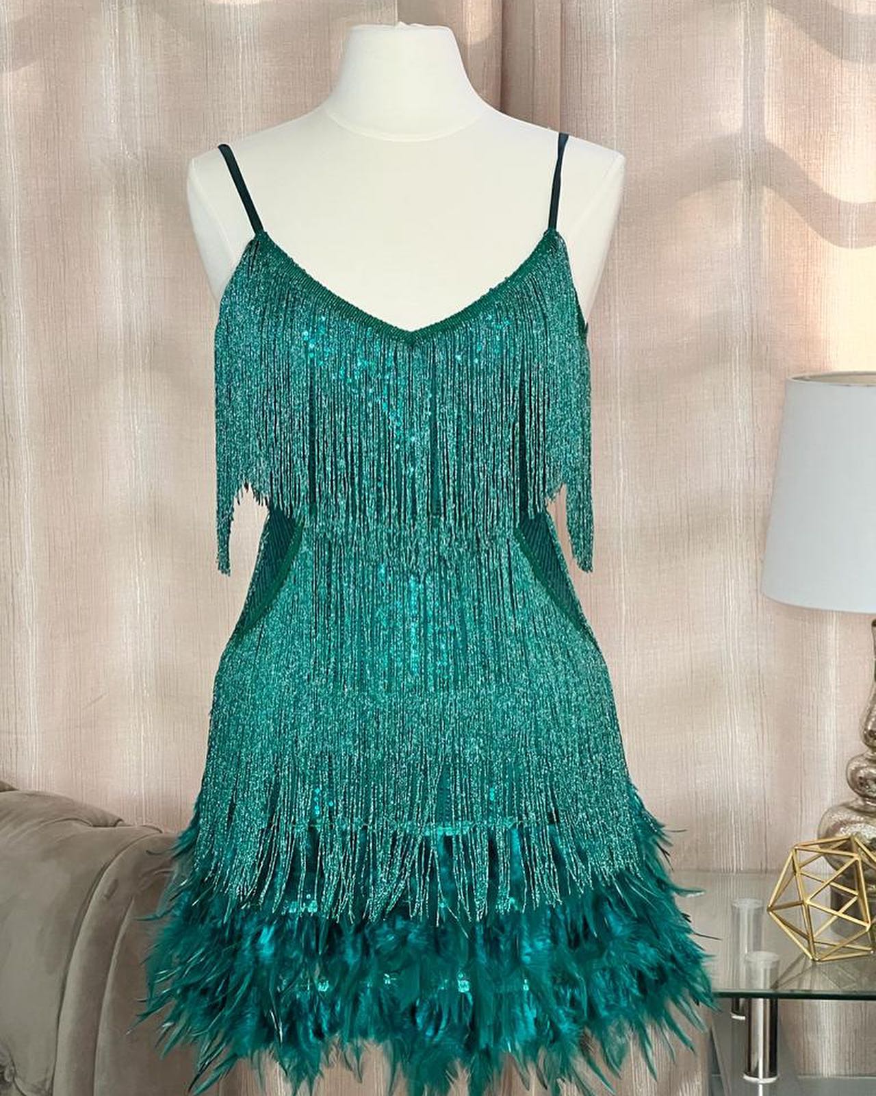 Emerald Ruffle Dress